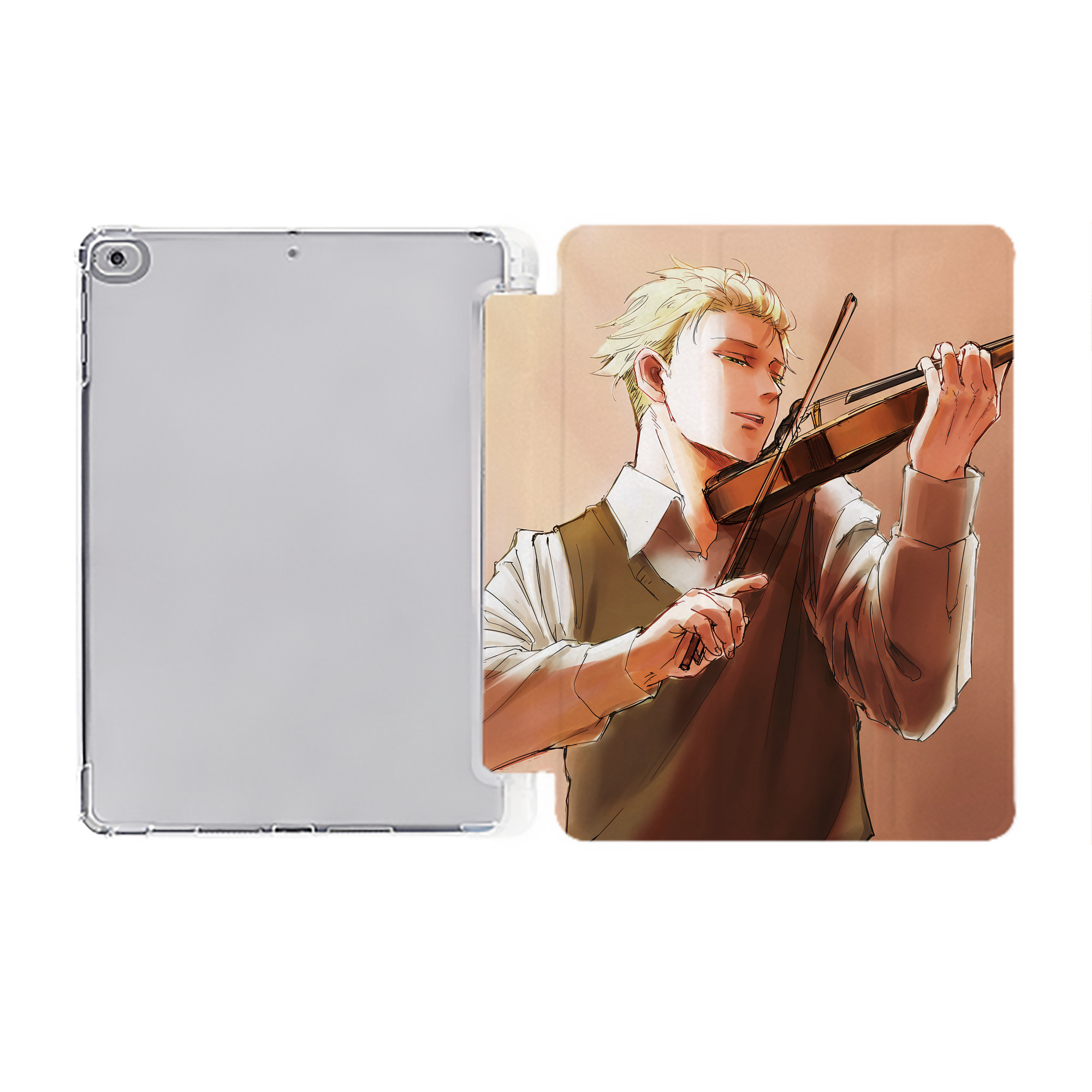（画像用） SPY×FAMILY间谍家家酒 IPad ケース ペン収納付き 三つ折りスタンド PUレザー×シリコン 対応機種9.5/10.5/10.9インチ